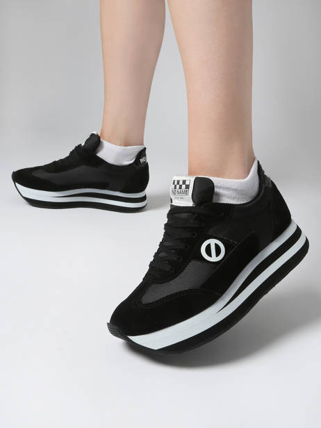 Sneakers Met Platformzool Flex M Jogger Uit Leder No name Zwart women IMN60415 ander zicht 1